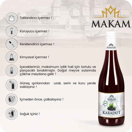 MAKAM WHITE Kızılcık 1 LT 6lı Paket MAKAM WHITE Kızılcık 1 LT 6lı Paket